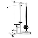Klarfit FIT-LM01 estación de entrenamiento multifunción (asiento acolchado, entrenamiento de brazos, torso y espalda, remo, construcción de acero, altura ajustable, carga máxima de 120 kg)