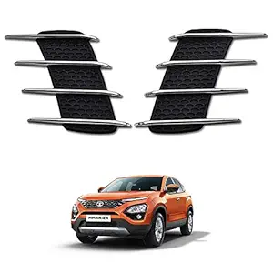 Oshotto 2Pcs OB-514 Car Decorative Electroplate Air Flow Intake Scoop Turbo Bonnet Vent Hood Compatible with Tata Harrier