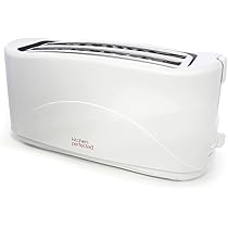 KitchenPerfected 4 Slice Long Slot Toaster - White - E2112WH