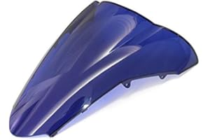BHYSHOP Motorcycle Double Bubble Windshield Windscreen for VFR800 VFR 2002-2012 (Blue)
