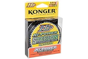 Konger Ligne de pêche HP HI-Power Fluorocarbone (revêtement fluorocarbone) 150 m Bobine de 0,14 mm à 0,30 mm