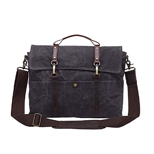 Preisvergleich Produktbild XWH Europäische und amerikanische Herrenhandtaschen, lässige Retro-Herrentaschen, offizielle Umhängetasche im Querschnitt, 15,6-Zoll-Computertasche,4,17 Zoll