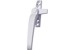 zalati Maniglia per Finestra Universale di Ricambio in Lega di Alluminio con Serrature per Doppi Vetri Interruttore di Sicurezza per Porta Finestra - Barra Sinistra Bianca