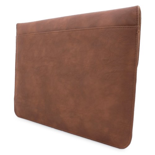 TheSnugg Notebooktasche für MacBook Air 13“ & MacBook Pro 13“ (33 cm), Kunstleder, Braun - 8