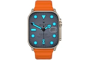 GeRRiT HK9 Ultra 2 Max AMOLED Smart Watch Uomo Donna 2GB ROM Album Foto NFC Bussola Chat GPT Smartwatch Frequenza Cardiaca Orologio Sportivo 2024 Nuovo (Arancione)