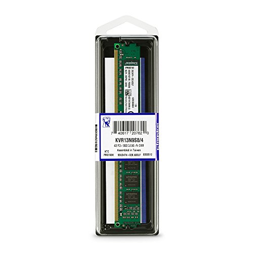 Kingston KVR13N9S8 4 - Memoria RAM de 4 GB  PC3-10600  240 pines  CL9 