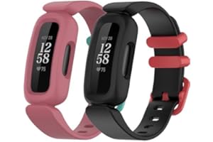 Meliya Straps For Fitbit Ace 3 Strap for Kids Boys Girls, 2Pack Soft Silicone Sports Wristband Replacement for Ace 3 Watch