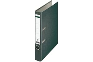 Centra 221105 Standard-Ordner (grauappe RC, mit Wolkenmarmor-Papier-Kaschierung, A4, 5,2 cm Rückenbreite) schwarz