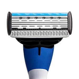 QSHAVE Men's Manual Shaving Razor,1pc Refill X3 blade, 1pc Refill X5 Cartridge& 1pc handle - Image 3