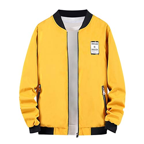 Preisvergleich Produktbild Luckycat Herren Jacke Bomberjacke Fliegerjacke Blouson Herren Langarm Jacke Oversize Feste Farben für Business Freizeit mit Revers