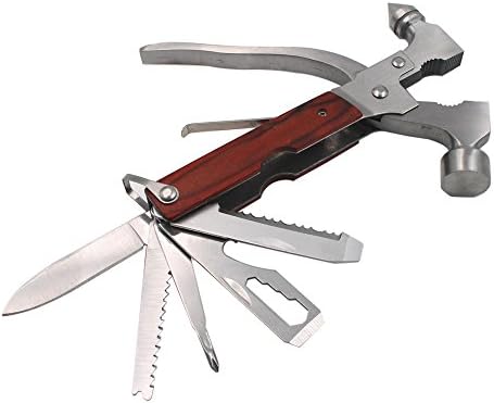 EEFUN Multi-Functional 14 in 1 Tool, Car Safety Hammer Window Breaker Seat Belt Cutter Stainless Steel Safety Kit Outdoor Camping Emergency Escape Tool.