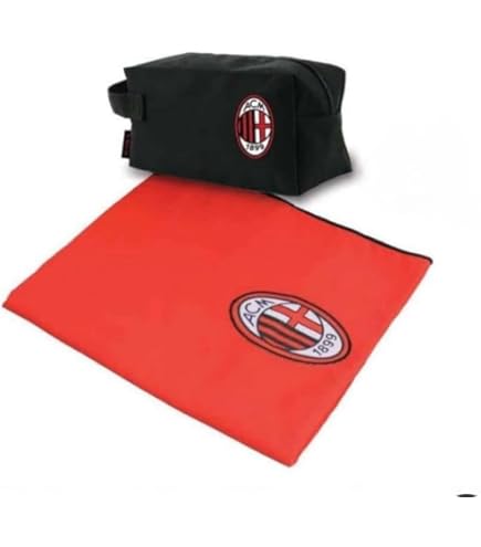 Telo Sport Microfibra Milan AC - 50x100 Cm - Rosso - Ufficiale Con Beauty Case - Foto 4