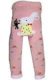 Baby and Toddler Wooly leggings by Dotty Fish girls Pink Floral Bunny