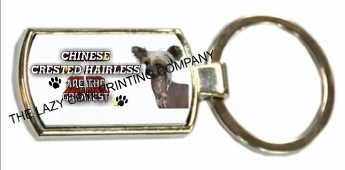 The Lazy Cow Llavero Cromado con diseño de Perro sin Pelo Chino ATG 69