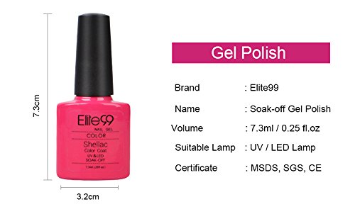 Elite99 UV Nagellack Nail Gel Polish Farbgel Nagelgel Regenbogen Effekt Gelish(5x Stuecke) - 2