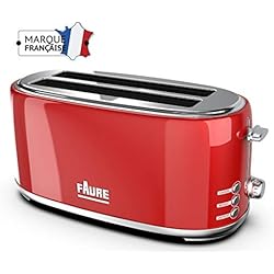 Faure FT2L-1641 Grille Pain, Rouge