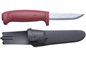 MORAKNIV Electronic Arts Mora Basic 511 Couteau Poignard, Rouge, Lame 9 cm