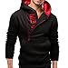 Produktbild VENMO Herren Langarm Outwear Hoodie Kapuzenpulli Tops Jackenmantel (XL, Black)