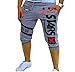Produktbild ZEZKT-Herren Casual Hose Kurz Fitness Loose Crotch Hose Hiphop Dance Jogger Sweatpants Baggy Designer Chino Stoff Hose Regular Fit Outdoorhose Freizeithose Stretch Basic (M, Grau)