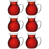 Orret Home Keyfi Ala 6'lı Borosilikat Cam &Ccedil;ay Bardağı Seti, 200ml Termisil Kupa, Şık ve Dayanıklı, &Ccedil;ay Vakti i&ccedil;in İdeal (6 Ad