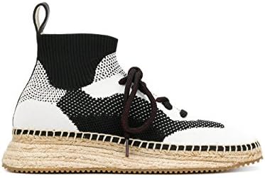 Alexander Wang Women's 3018E0100t964 White/Black Polyester Hi Top Sneakers