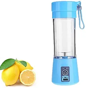 GRAZIA OBBO Portable Wireless Rechargeable 4 Blades USB Electric Blender Juicer Cup Plastic Fruit Grinder 380ml Juice Bottle Mini Automatic Smoothie Cider Device