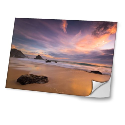 Landschaften 10002, Strand, Skin-Aufkleber Folie Sticker Laptop Vinyl Designfolie Decal mit Ledernachbildung Laminat und Farbig Design für Laptop 17"