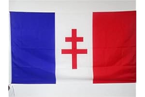 AZ FLAG - Drapeau France libre 1940-1944 - 90x60 cm - Drapeau Français De La Résistance 100% Polyester Avec Fourreau et Cordelette - Pavillon 50 g