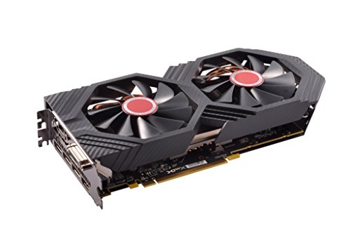 XFX AMD Radeon RXRX-580P8DBRR 8GB Black Edition - Tarjeta gráfica Radeon Express, OC 1425M D5 LED HS BP 3 DP, HDMI DVI