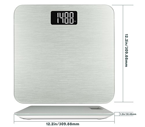 Smart Weigh Digitale Personenwaage Mit Fortschrittlicher Technologie Beim Betreten Der Waage 180kg, Silber - 4