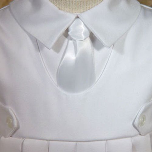 Baby-Boys-White-Gabardine-Knicker-Poly-Satin-Christening-Set-Size-18M