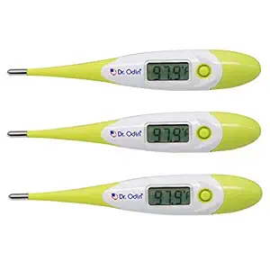 Dr. Odin Digital Medical Thermometer FDA Approved Quick 40 Second Reading for Oral, Rectal Detecting Fever Baby, Children Adult and Pet - Pack of 3-MT4320