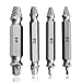 Produktbild KooPower 4 tlg Schraubenausdreher mini linksausdreher Set,zum Entfernen leicht beschädigter Schrauben,Schraubenausdreher-Satz Schraubenentferner zum Entfernen Kaputter Schrauben, Härtegrad: 62-63HRC