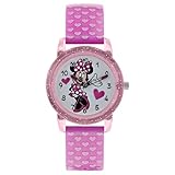 Minnie Mouse Mädchen Analog Quarz Uhr mit Plastik Armband MN9036