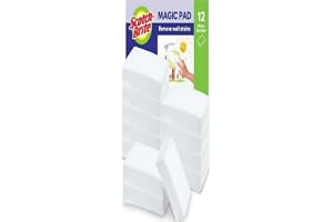 Scotch-Brite Magisk rengöringsmelaminsvamp, 12 per set - magiskt suddgummi för att ta bort envisa fläckar och smuts utan kemi