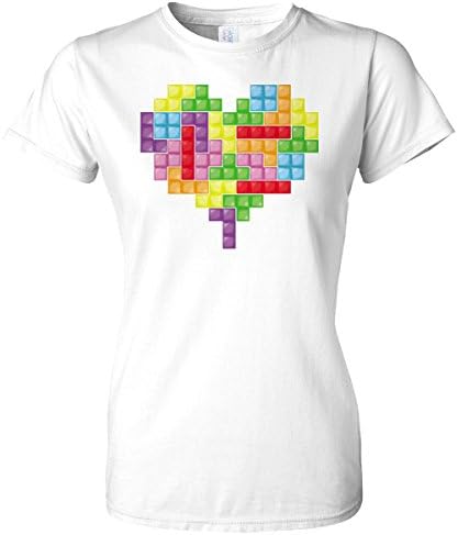 Ripped Ink Clothing Co Tetris Loveheart Design Womens T Shirt