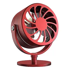 Rhymestore Car Dashboard Solar Alloy Fan New Air Freshener perfume Aromatherapy Interior Decoration Fragrance For All Type Cars Home Offices Perfume Diffuser Hot Trending - Red