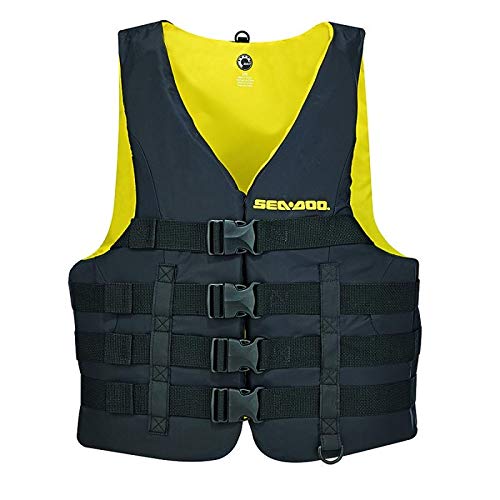 Sea-Doo Bouée de Natation en Nylon pour Adulte Noir, Nero e Giallo, M