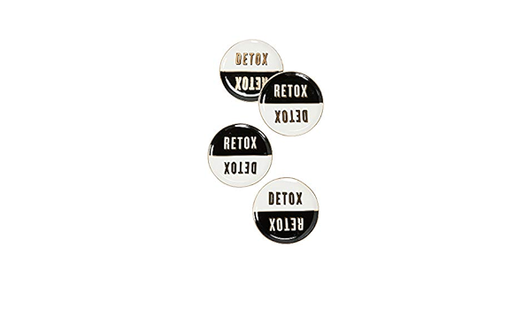 Jonathan Adler Master Cleanse Coasters Black White Gold 26477 Amazon De