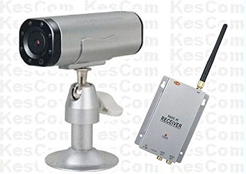 examen KesCom ® 832N mini caméra couleur sans fil avec vision nocturne sans surveillance de sécurité 1 à 4 canaux direct dur l'appareil réglable avec 4 canaux avec récepteur 2,4 gHZ