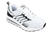 Turnschuhe gibra Herren Sportschuhe, Sehr Leicht und Bequem, Weiß/Schwarz, Gr. 47