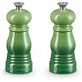 Le Creuset Classic Salt and Pepper Mill Set, Personal Use, Chip-resistant ABS Plastic, Anti-Corrosion, 11 cm, Bamboo, 44900114080000