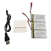 Produktbild Fytoo Ersatzakku 3pcs 3.7V 1200mah Lipo Batterie Akku mit 6 in 1 Ladegerät für huanqi 898B H11D H11C MJX T64 T04 T05 T25 M03 RC Luftfahrzeug Drone Zubehör