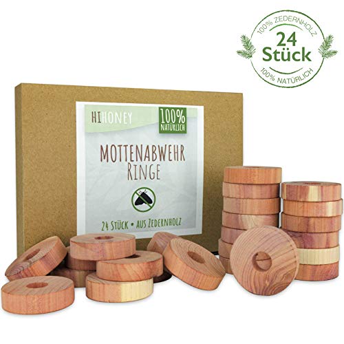 Preisvergleich Produktbild NOOHEA Natürlicher Bio Mottenschutz aus Zedernholz [25 Stück] - effektive Mottenabwehr für Kleiderschrank - chemiefrei & biologisch abbaubar - Wiederverwendbare Mottenfalle