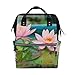 Produktbild Rosa Lotus Blume Wasserpflanze Wilde Große Kapazität Windel Taschen Mummy Rucksack Multi Funktionen Windel Krankenpflege Tasche Tote Handtasche Für Kinder Babypflege Reise Täglichen Frauen