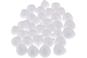 COLCOLO 40X Palline di Bianca, Forma a Goccia lisciaii Polistirolo Polistirolo