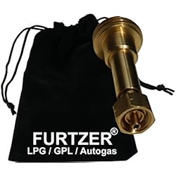 Furtzer® LPG GPL - Adaptateur ACME de bouteille de gaz propane, long, avec pochette en tissu