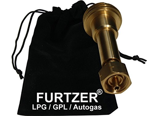 Furtzer® LPG GPL - Adaptateur ACME de bouteille de gaz propane, long, avec pochette en tissu
