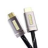 hdmi cable 7m white Este cable HDMI es compatible con la mayoría de los formatos de video HD y video y audio HDMI estándar, como xv Color y Deep Color | Transfiere todos los formatos de audio digital como 2.0 (estéreo / mono), 2.1, 5.1, 7.1, DTS HD Master Audio, Dolby TrueHD, Dolby Digital, DTS.