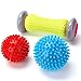 Produktbild DUHUI massage Fuß Massage Roller und 2 Fuß Massage Bälle, Palm Taille Fitness Yoga Massage Ball Fußmassage Rad Muskelfreisetzung Fitness Ball Muskel Behandlung Akupunktur Massage Ball